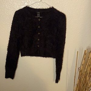 Grunge||western||boho|| super soft, fuzzy, button up, cropped sweater/cardigan